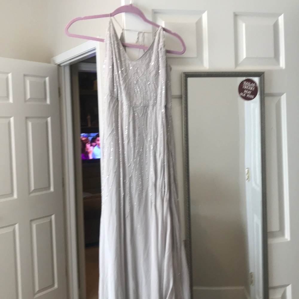 Long grey dress, only worn once!!!
